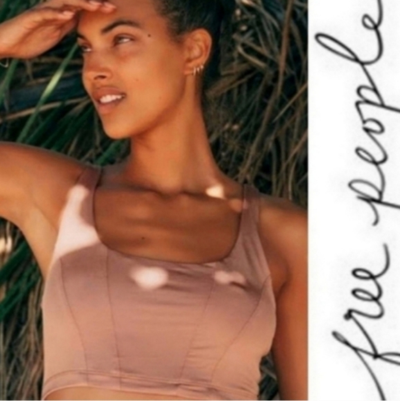 Free People Tops - Free People Silky Stretch Cami / Crop Top light pink